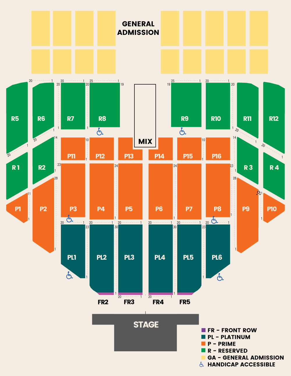 Seating Chart For Jazz In The Gardens